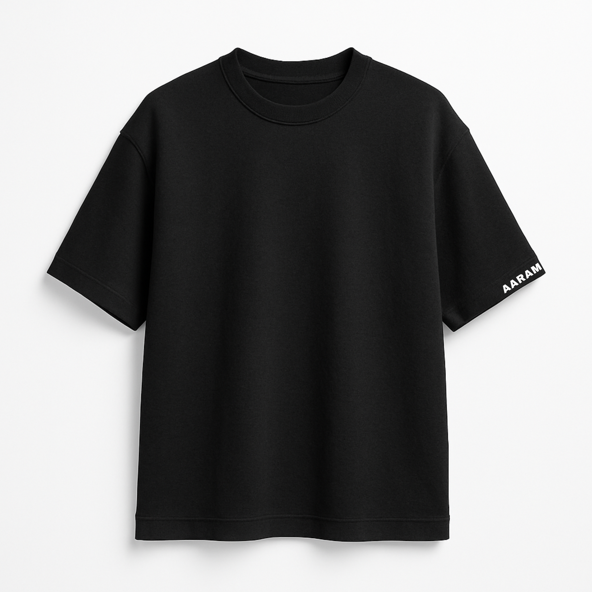 Black Premium Oversized Down Shoulder Tee