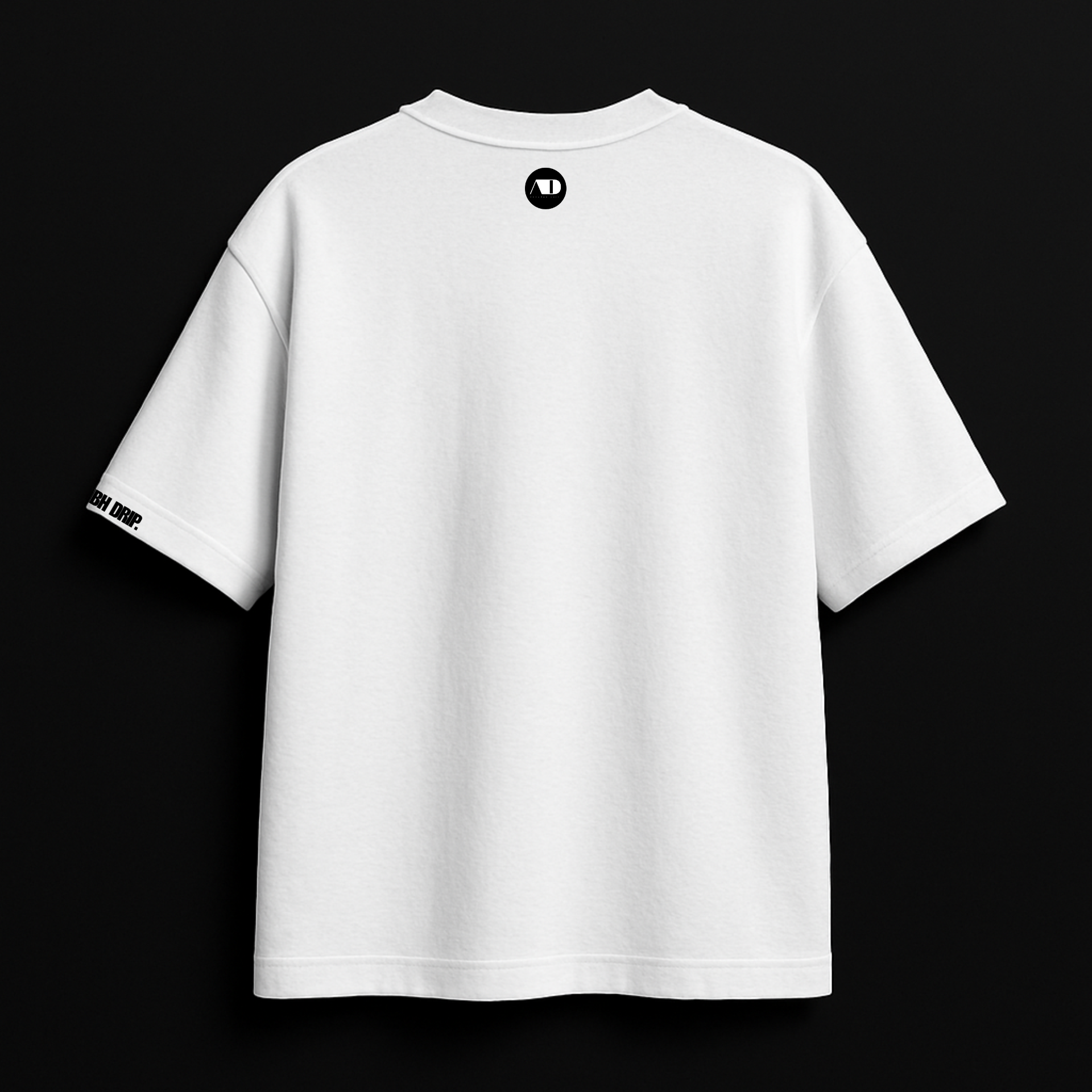 White Premium Oversized Down Shoulder Tee